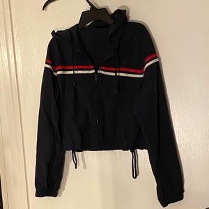 J. GALT BRANDY MELVILLE cropped zipper Hoodie NWOT